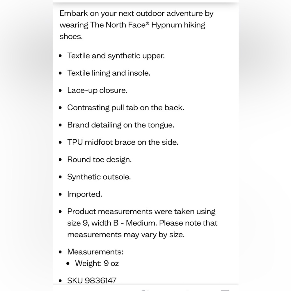 NIB NORTH FACE Hypnum Hiking Shoes - Picture 5 of 6